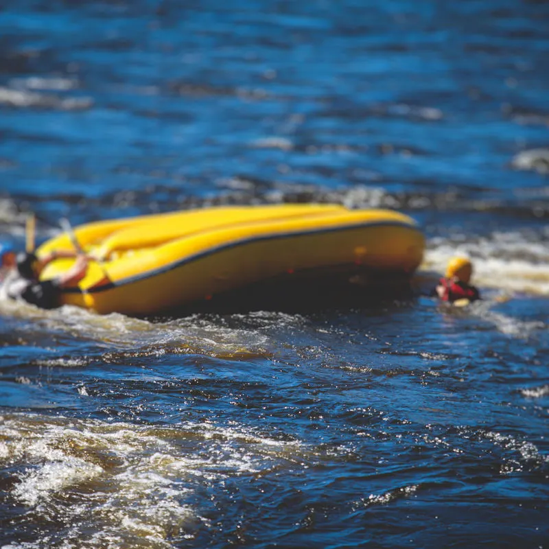 Capsized boat