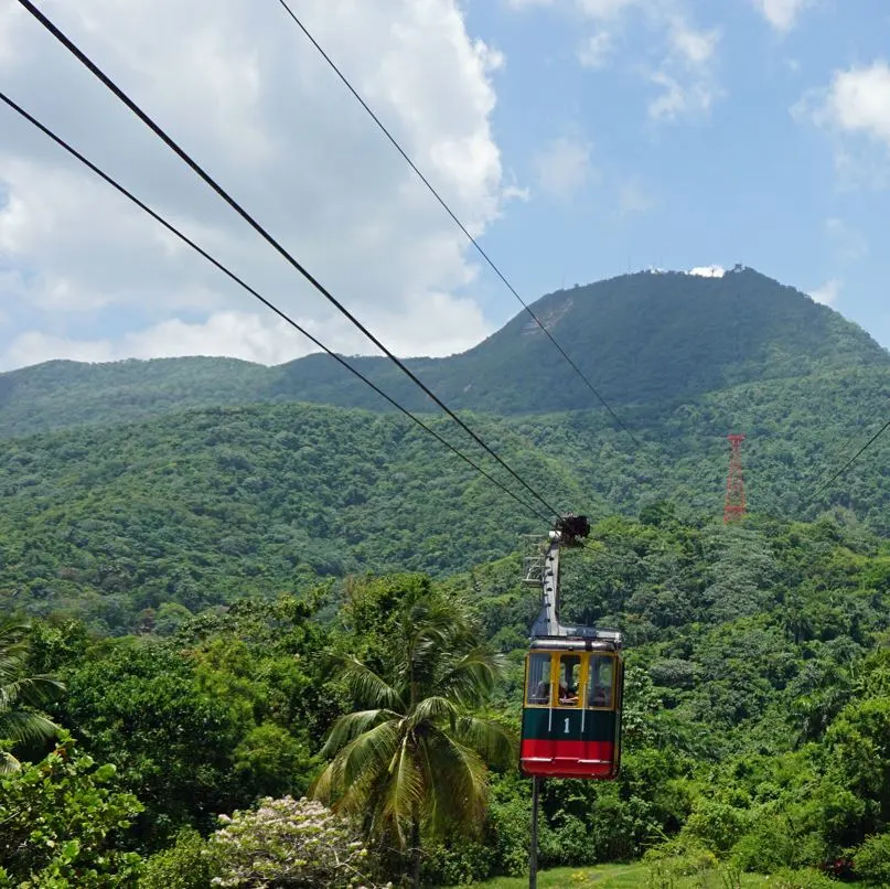 impressive view of the cable car in Puerto plata 