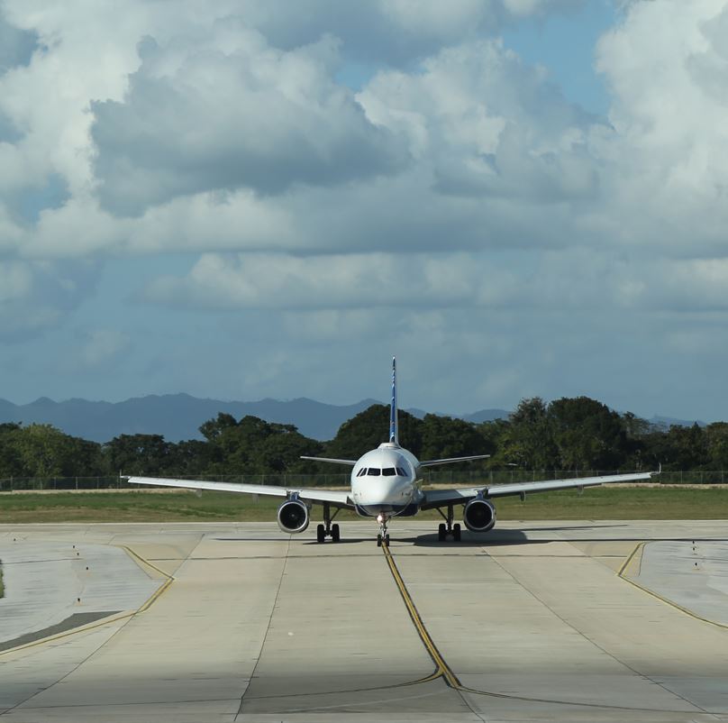 JetBlue Plane on Tarmac in Dominican Republic 
