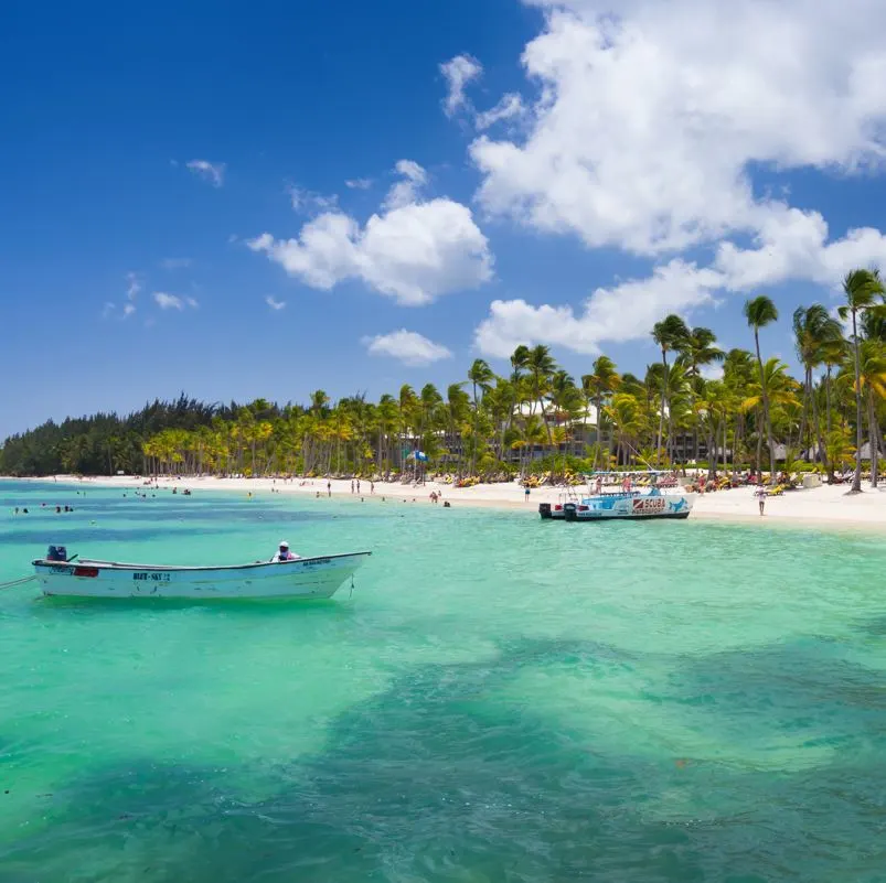 Punta Cana Tourist Boats On Beach