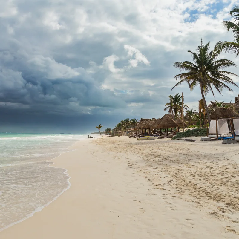 Rain on a punta cana beach