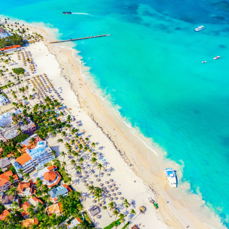 Punta Cana resort area with white-sand beach and accommodations 
