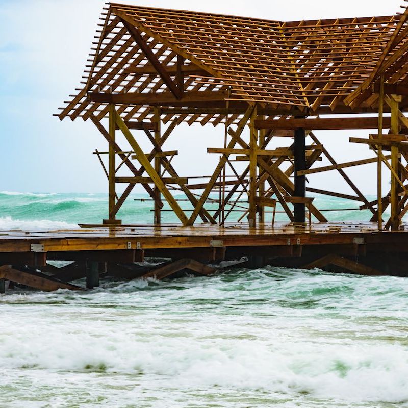 Structure in the Caribbean destroyed by hurricane .jpeg
