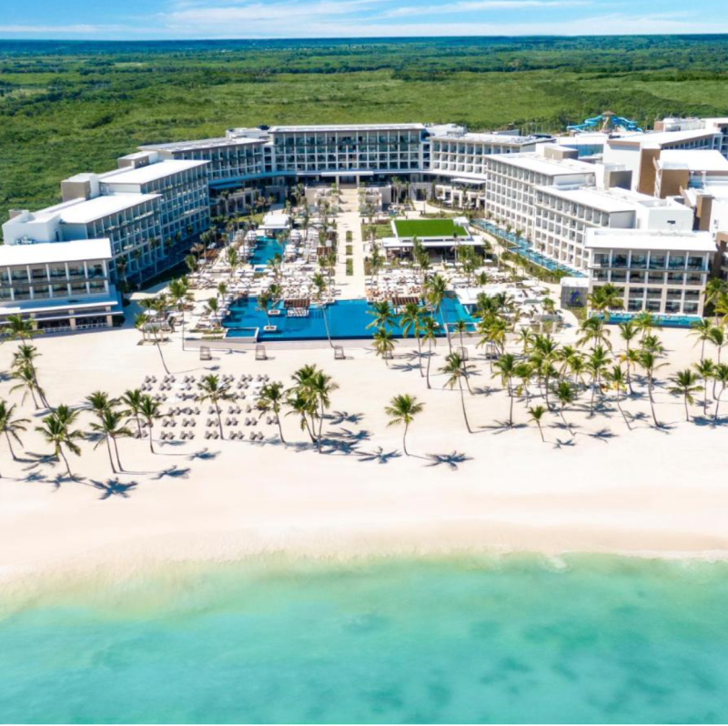 Hyatt Zilara Cap Cana aerial view with pools and beach