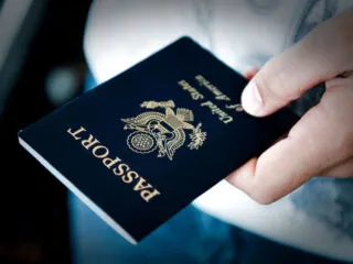 Handing over passport
