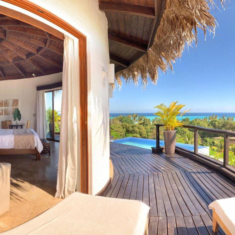 Stunning tropical eco resort with views of the sea in the Dominican Republic