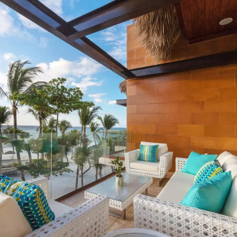 Tables and balcony chairs in Punta Cana 