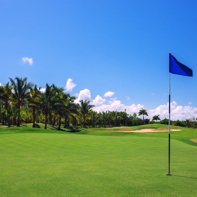 Golf course in the caribbean