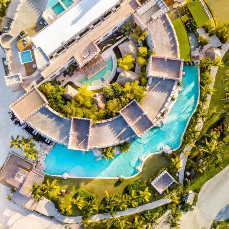 Aerial view of the luxury Sanctuary Cap Cana