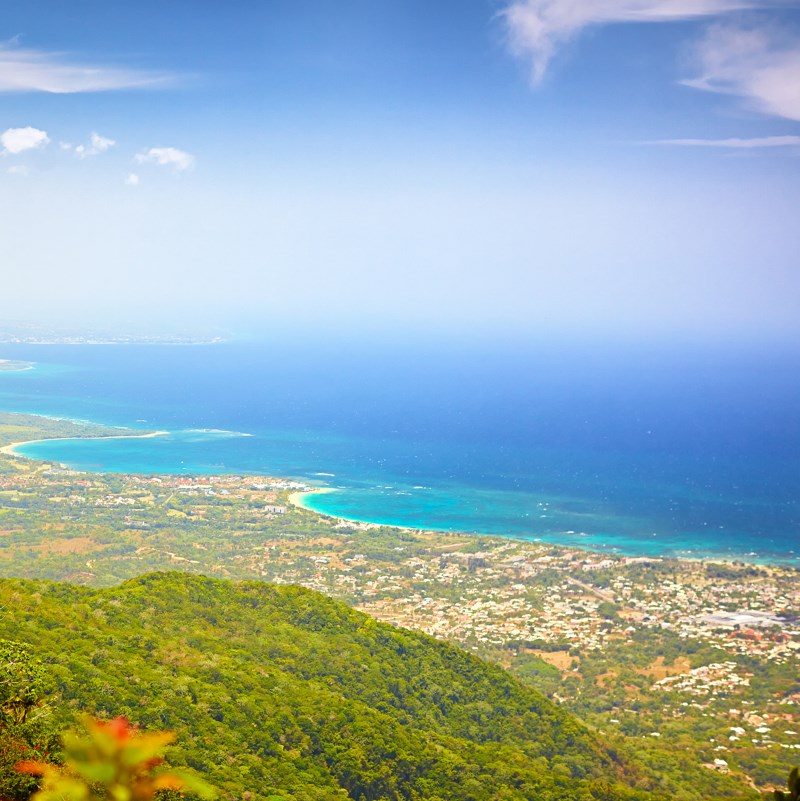 View of Puerto Plata from a mountain top