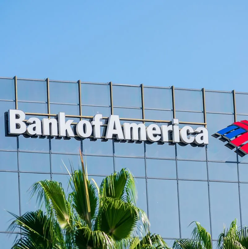 Bank of America sign on a building