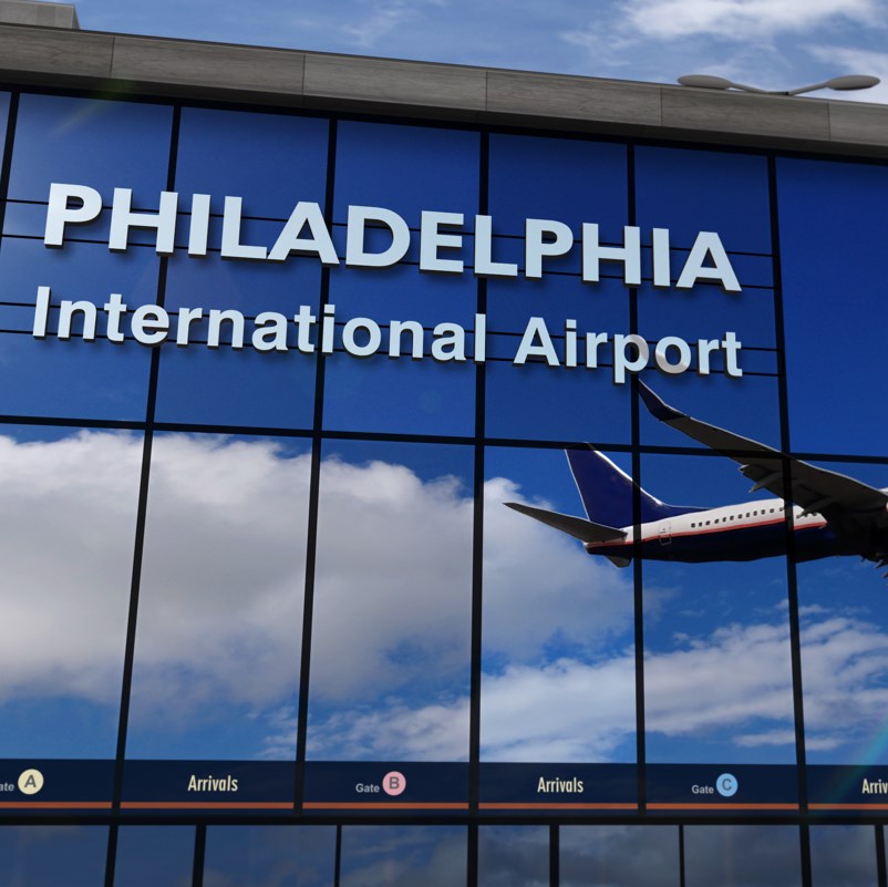 Philadelphia airport sign