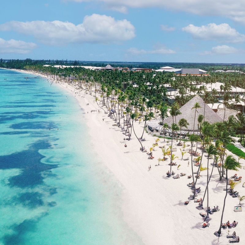 A Punta Cana white-sand beach with clear water