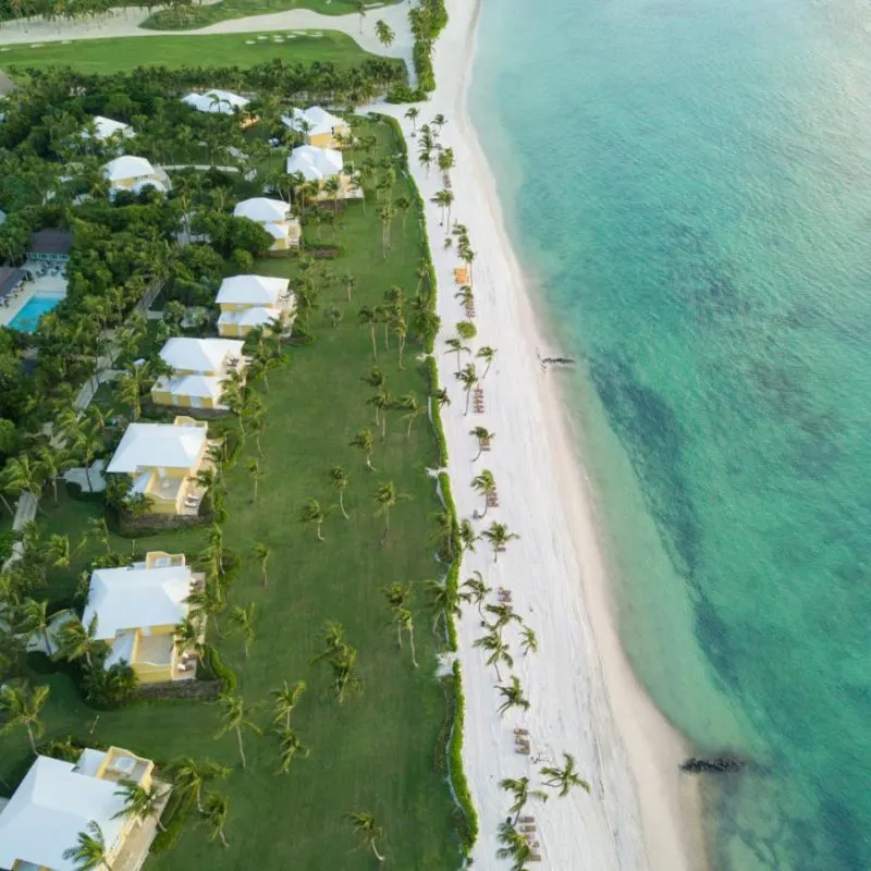 Aerial view of Tortuga Bay resort in Punta Cana