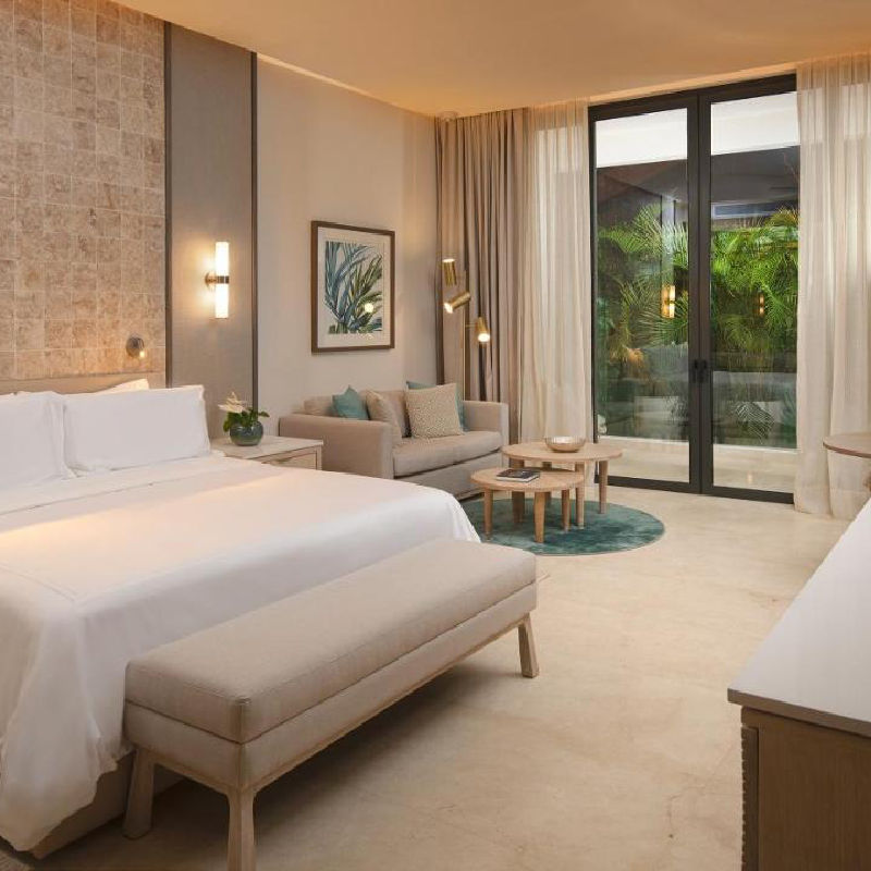 Luxury suite in the Casa de Campo resort with modern decor