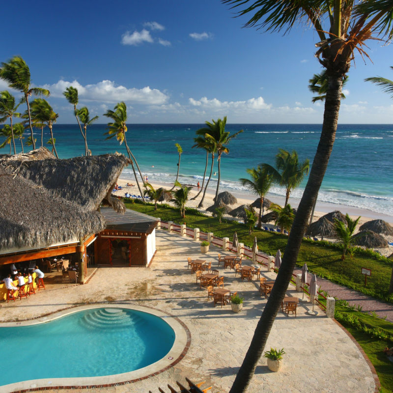 Beautiful beach resort in the Caribbean 