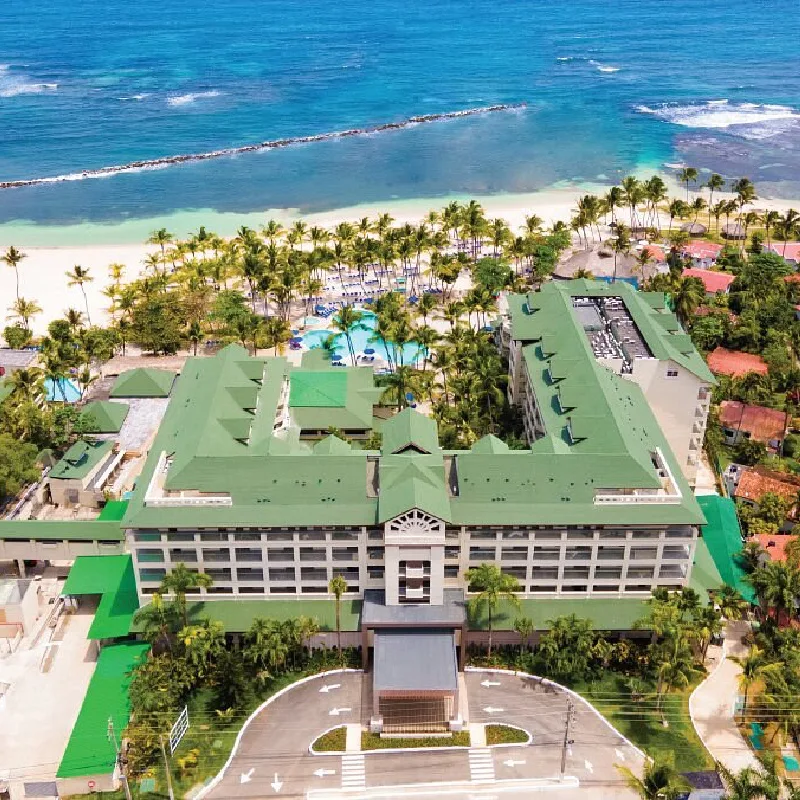 Aerial view of the Coral Costa Caribe resort 