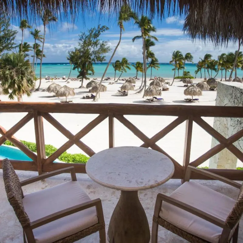 View from the balcony in a large suite in Secrets Cap Cana