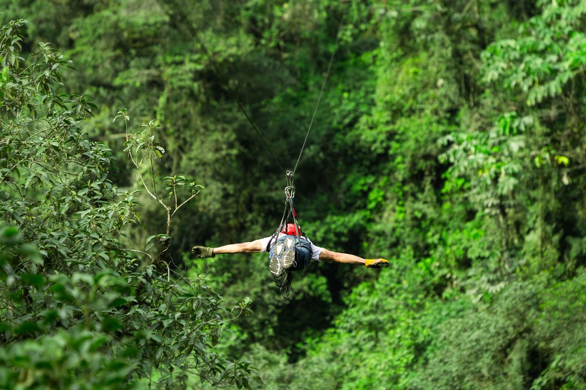 Zip lining