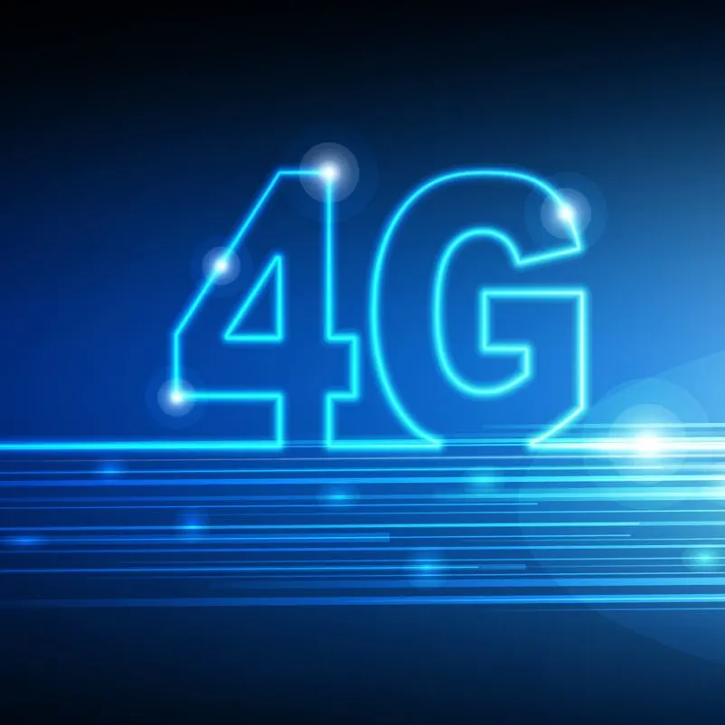 A colorful graphic of the symbol for 4G data