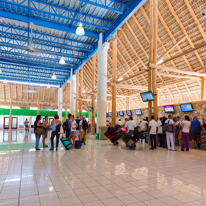 Terminal view inside Punta Cana airport 
