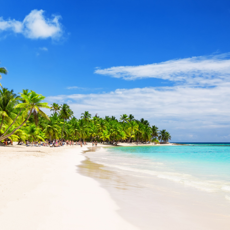 A beautiful white sand beach in Punta Cana