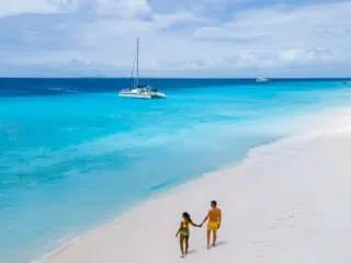 Couple On Caribbean Beach