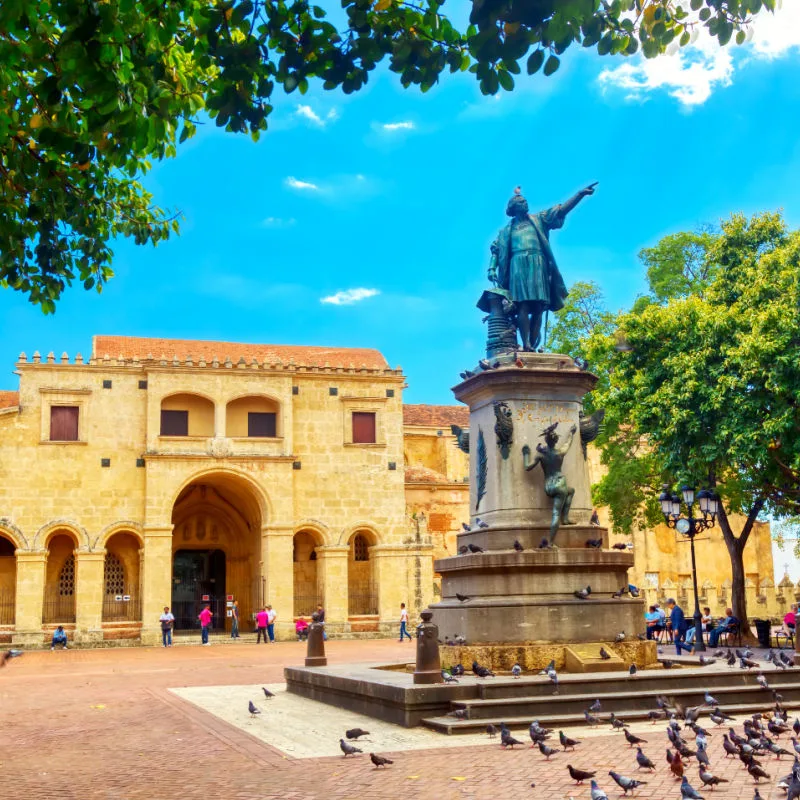 View of statue in Santo Domingo