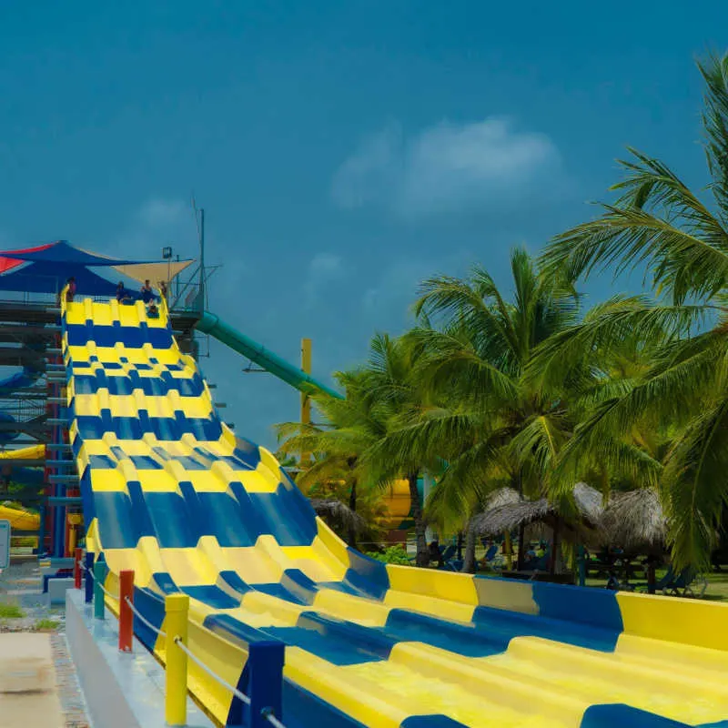 A massive water slide in punta  cana 