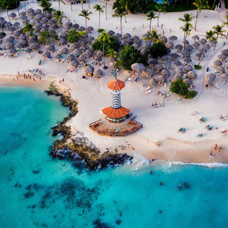 a beautiful beach in the popular bayahibe area