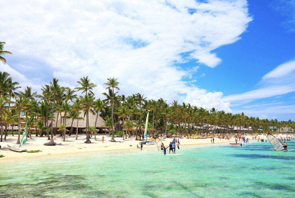 Tourists on Beach