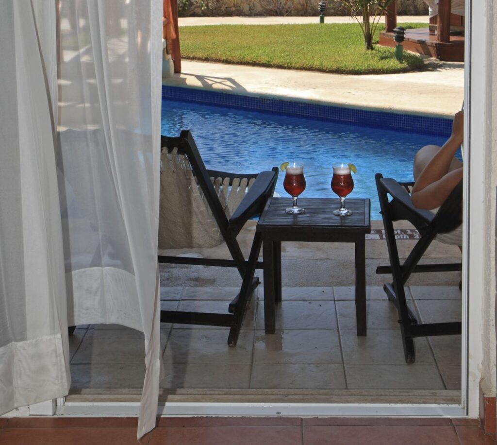 Patio door open
